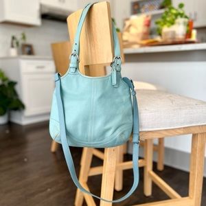 COACH Blue Hobo Shoulder Bag
